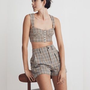 Madewell Neale Shorts in Gingham Plaid Seersucker